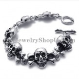 Fashion Titanium Skulls Bracelet