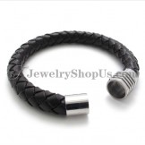 Fashion Leather Bracelet with Titanium