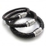 Fashion Leather Bracelet with Titanium