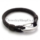 Gorgeous Leather with Titanium Bracelet