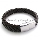 Gorgeous Leather Titanium Bracelet