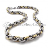 Elegant Gold Titanium Necklace