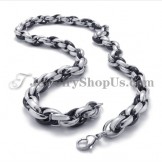 Elegant Black and Silver Titanium Necklace