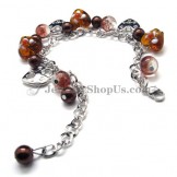 Gorgeous Alloy Bracelet with Synthetic Crystals