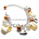 Fashion Yellow Synthetic Crystals Alloy Bracelet
