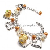 Fashion White Synthetic Crystals Alloy Bracelet
