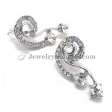 Gorgeous Alloy Earrings with Rhinestones