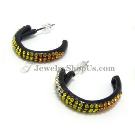 Colorful Rhinestones Alloy Earrings