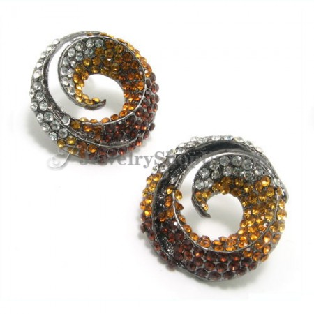 Elegant Alloy Earrings with Rhinestones