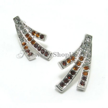 Colorful Alloy  Earrings with Rhinestones