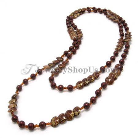 Fashion Brown Synthetic Crystal Necklace