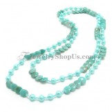 Fashion Cyan-blue Synthetic Crystal Necklace