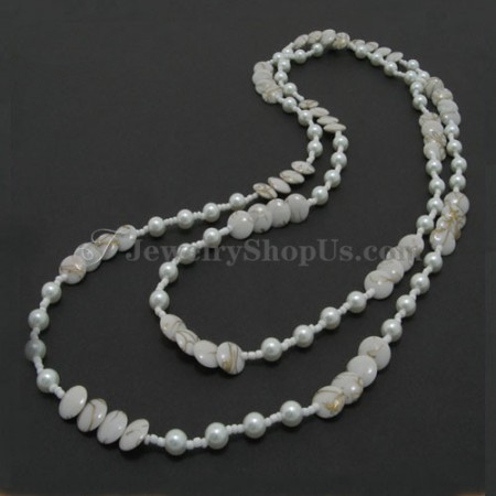 Fashion Gray Synthetic Crystal Necklace