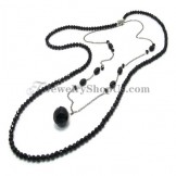 Fashion Black Synthetic Crystal Necklace