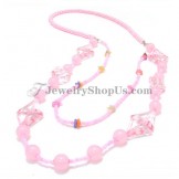 Beautiful Pink Plexiglass Necklace