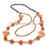 Beautiful Brown Plexiglass Necklace