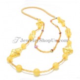 Beautiful Yellow Plexiglass Necklace