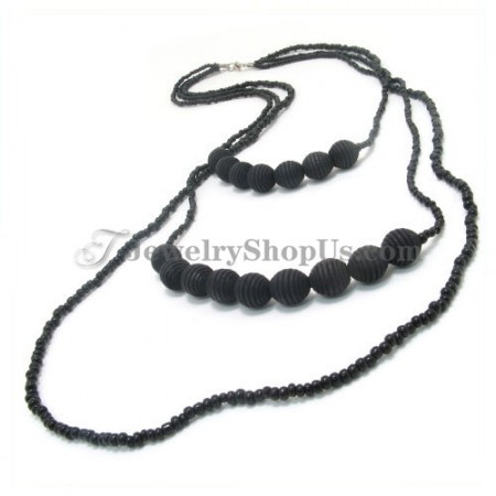 Gorgeous Black Plexiglass Necklace