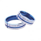 LOVE ONLY YOU titanium couples right ring