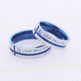LOVE ONLY YOU titanium couples right ring