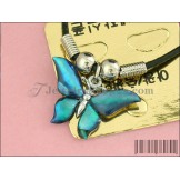 Butterfly Shape Alloy Pendant with Shells