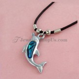 Lovely Dolphin Shape Alloy Pendant with Shell