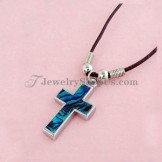 Beautiful Cross Alloy Pendant with Shell
