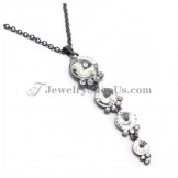 Beauitful Black Alloy Pendant with Zircons and Rhinestones