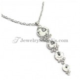 Beauitful Alloy Pendant with Zircons and Rhinestones