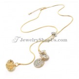 Fashion Alloy Pendant with Rhinestones and Crystal