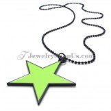 Elegant Green Alloy Star Shape Pendant