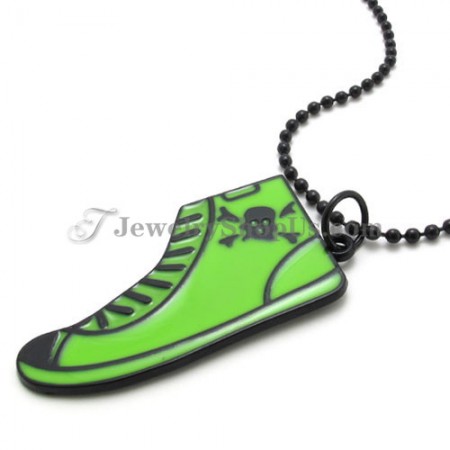 Elegant Green Alloy Shoe Pendant