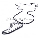 Elegant White Alloy Shoe Pendant