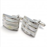 Elegant Shape Color Brilliancy Superior Quality Titanium Cupronickel Cufflinks - Free Shipping