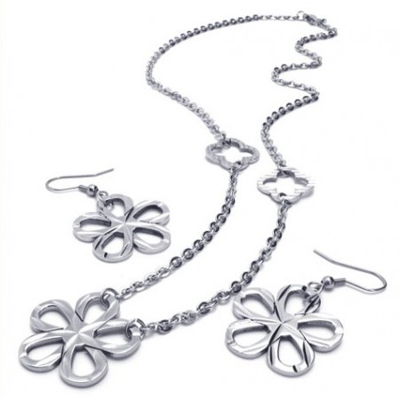 Beautiful Design Color Brilliancy Excellent Quality Titanium Jewelry Set Including Necklace, Pendant, Earring 