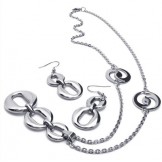 Deft Design Color Brilliancy Excellent Quality Titanium Jewelry Sets Including Necklace Pendant Earring - Free Shipping