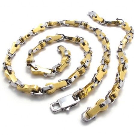 Modern Design Color Brilliancy Stable Quality Titanium Jewelry Set Including Necklace, Bracelet 