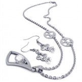 Attractive Design Color Brilliancy High Quality Titanium Jewelry Sets Including Necklace Pendant Earring - Free Shipping
