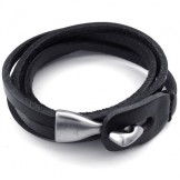 Various Styles Delicate Colors Reliable Reputation Titanium Leather Bangle