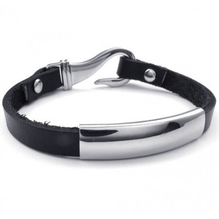 Sophisticated Technology Delicate Colors Excellent Quality Titanium Leather Bangle
