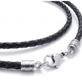 Skillful Manufacture Delicate Colors Excellent Quality Titanium Leather Necklace