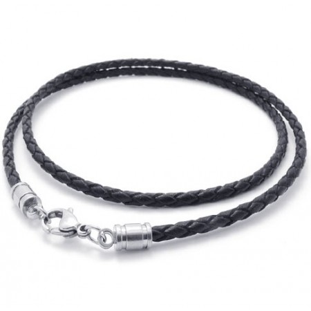 Finely Processed Delicate Colors High Quality Titanium Leather Necklace