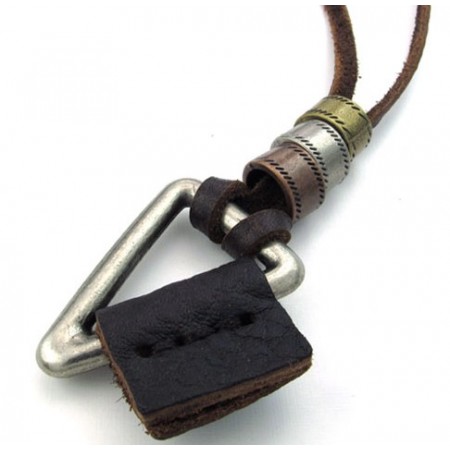 Finely Processed Delicate Colors Stable Quality Alloy Leather Necklace