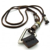 Finely Processed Delicate Colors Stable Quality Titanium Leather Necklace