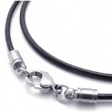 Finely Processed Delicate Colors Excellent Quality Titanium Leather Necklace