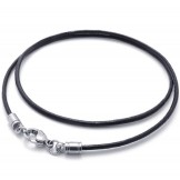 Finely Processed Delicate Colors Excellent Quality Titanium Leather Necklace