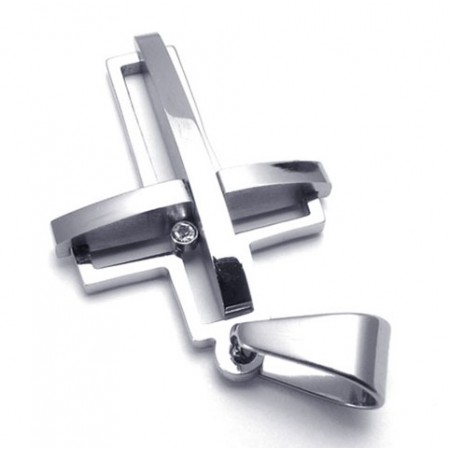 For Your Selection Color Brilliancy to Have a Long Story Titanium Cross Pendant