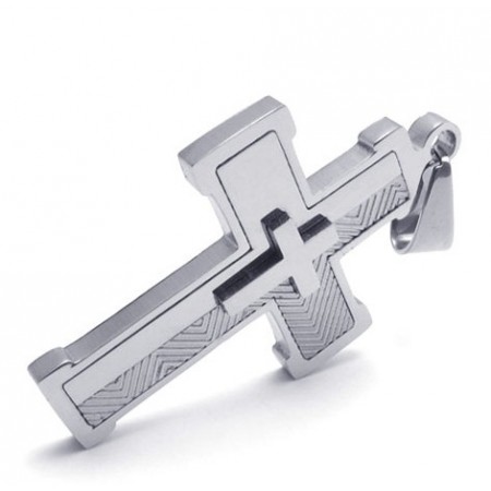 Finely Processed Color Brilliancy to Win Warm Praise from Customers Titanium Cross Pendant