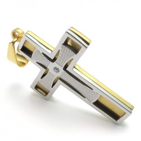 Finely Processed Color Brilliancy to Have a Long Standing Reputation Titanium Cross Pendant