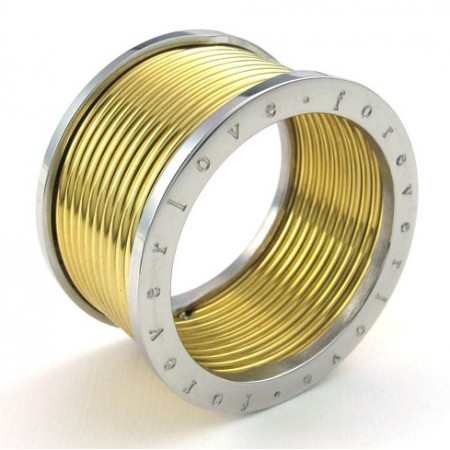 Rational Construction Color Brilliancy Stable Quality Titanium Ring